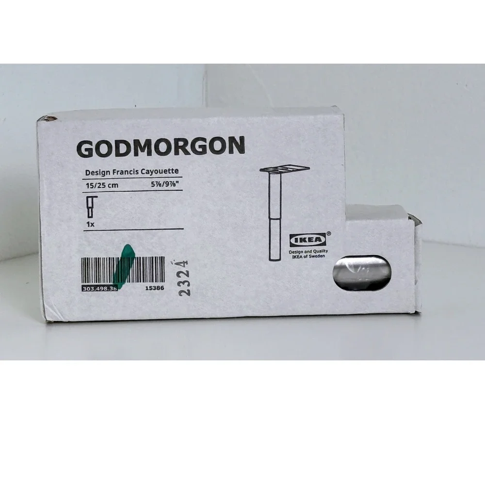 IKEA GODMORGON Adjustable Leg 15/25 cm 303.498.38 Chrome NEW